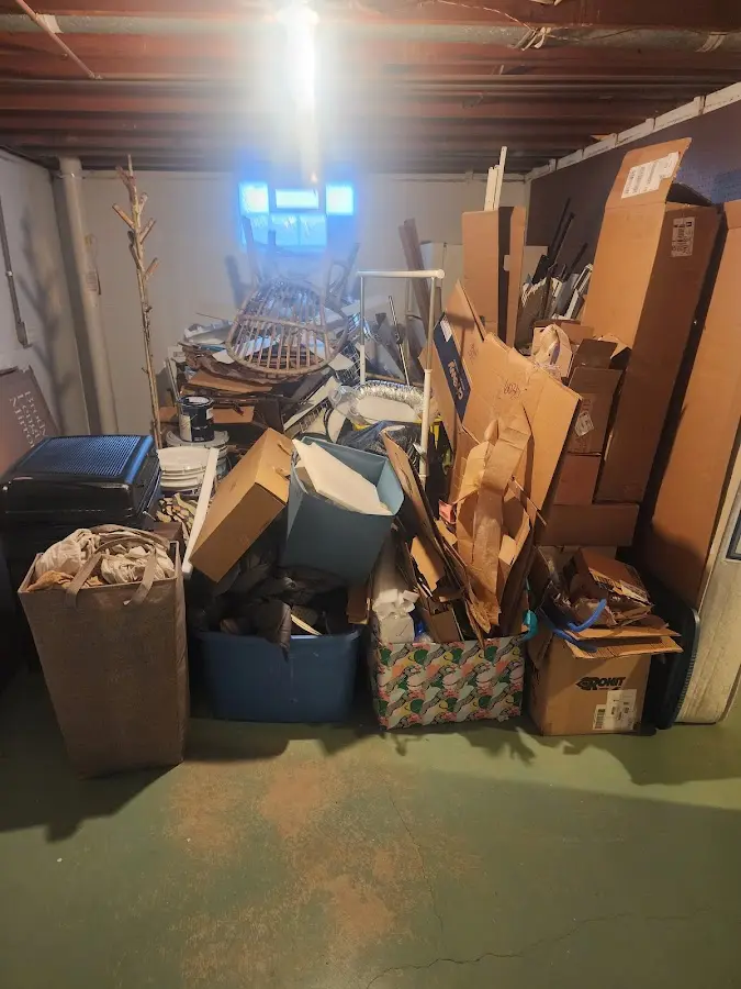 Roll-off dumpster container at job site for Cleanout Dumpster Rental in Lower Swatara